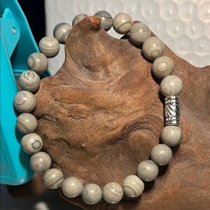 8mm Gray wood Jasper